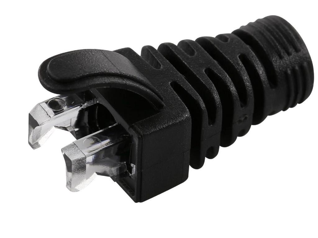 MicroConnect Zaščitni tulec Cat5e/6/6A do 6,5mm črn