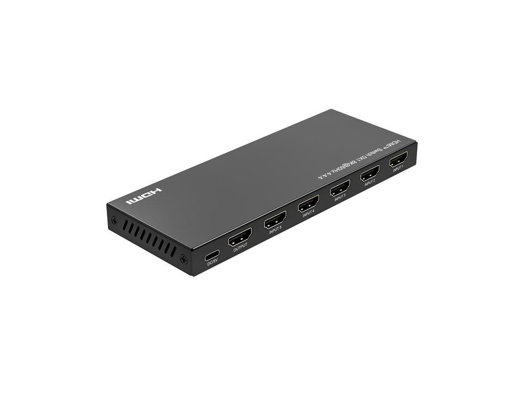 MicroConnect 8K@60Hz HDMI Switch 5x1, HDCP 2.3