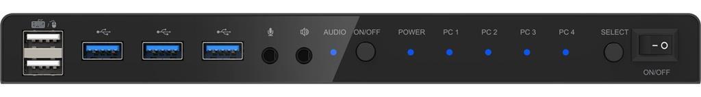 MicroConnect 4K@60Hz HDMI KVM preklopnik, 4x1 4:4:4,