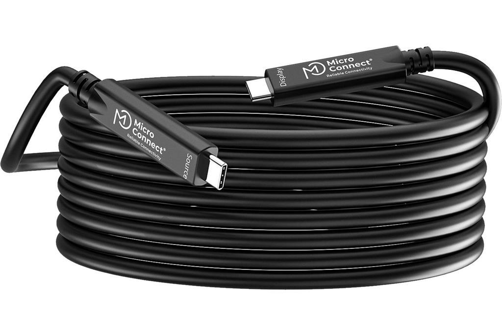 MicroConnect USB-C na USB-C kabel 15m, optički