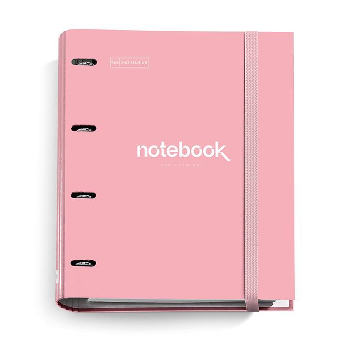 MiquelRius Kartonska mapa na ringe s blokom, roza