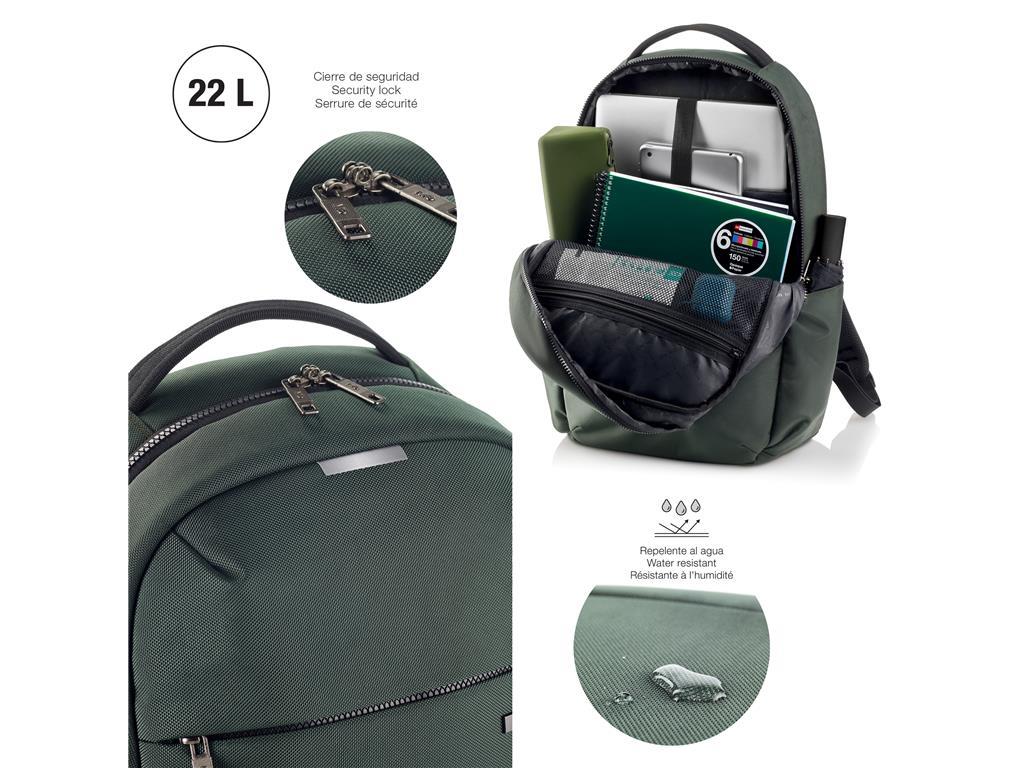 MiquelRius Srednji zeleni ruksak Bag-to-Work