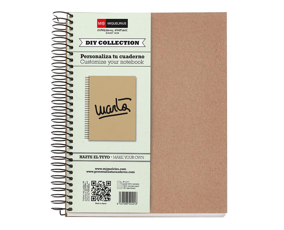 MiquelRius Sveska A5, s linijama, 120 listova, 80g,