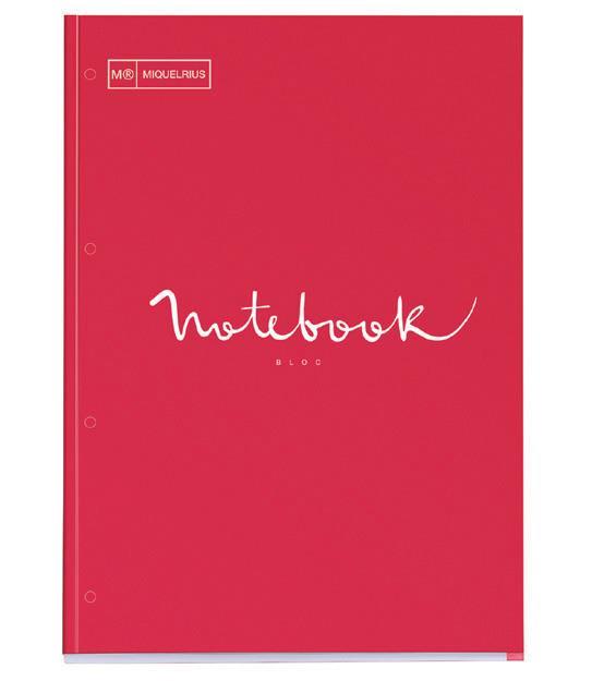 MiquelRius Zvezek A4, karo, 80-listni, 90g, rdeč