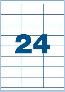 Multi3 Bele nalepke 70 x 35, 24/stran