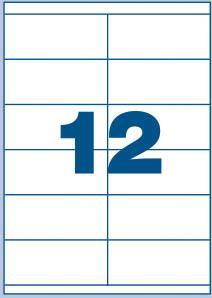 Multi3 Bele nalepke 105 x 48, 12/stran