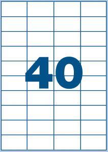 Multi3 Bele nalepke 52,5 x 29,7, 40/stran