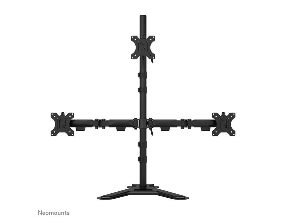 Neomounts Stojalo za tri monitorje 10-32"