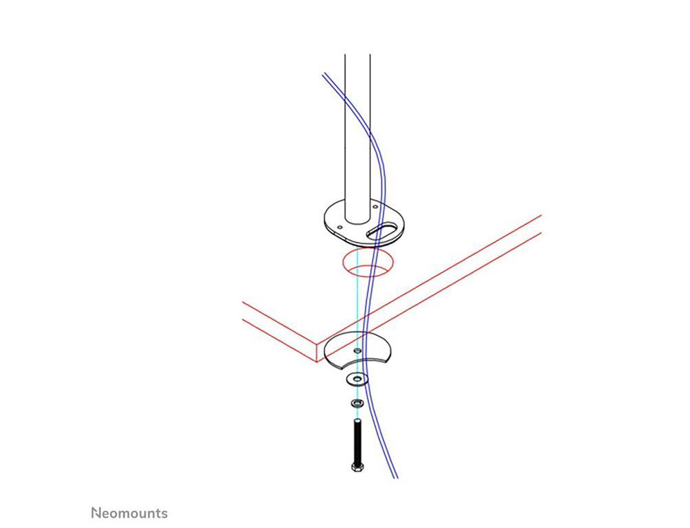 Neomounts Namizni nosilec z odprtino 10-30"