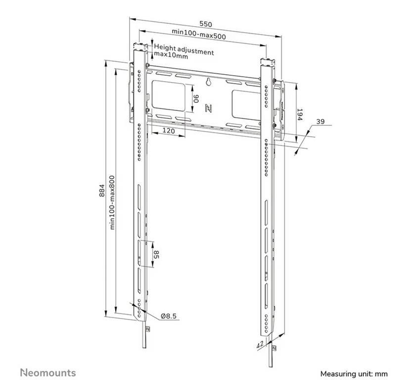 Neomounts Fiksni stenski nosilec za zaslon 50-98"