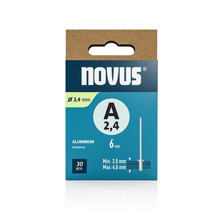 Novus Zakovice tip A 2,4 x 6 mm, aluminij