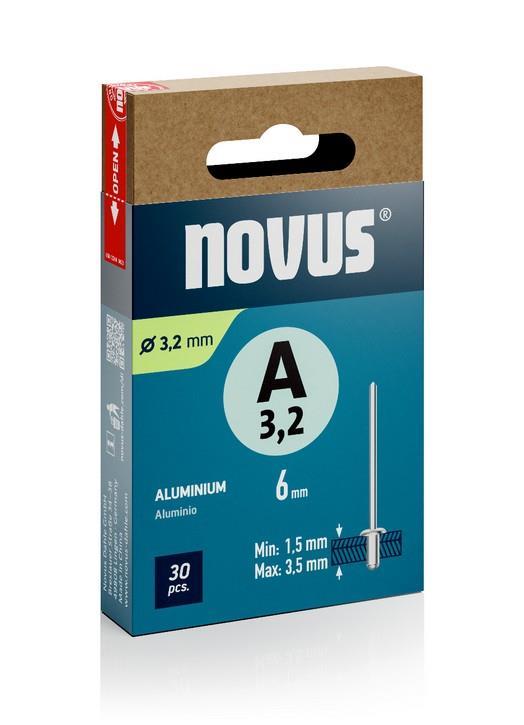 Novus Zakovice tip A 3,2 X 6 mm, aluminij