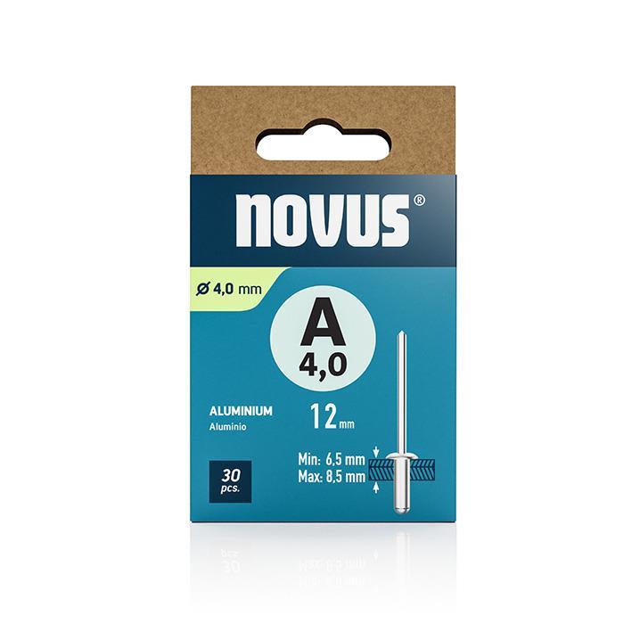 Novus Zakovice tip A 4 x 12 mm, aluminij