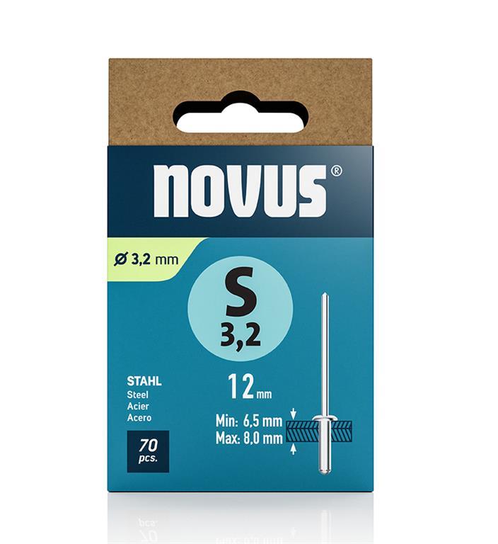 Novus Zakovice tip S 3,2 x 12 mm, jeklo