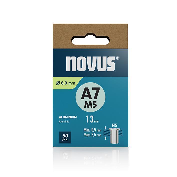 Novus Zakovične matice tip A7 M5 x 13 mm