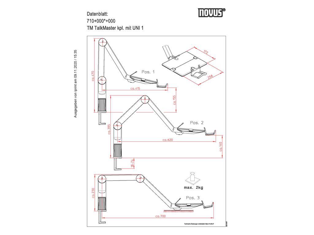 Novus MS stojalo za telefon Talkmaster