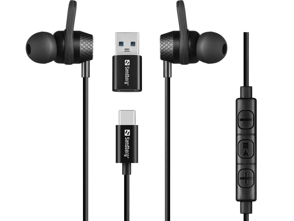 Sandberg Slušalke USB-C/A in-ear z mikrofonom