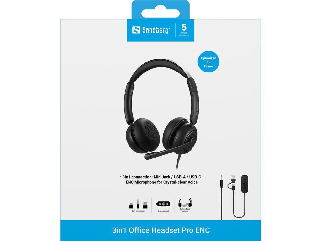 Sandberg Sandberg 3in1 Office Headset Pro ENC