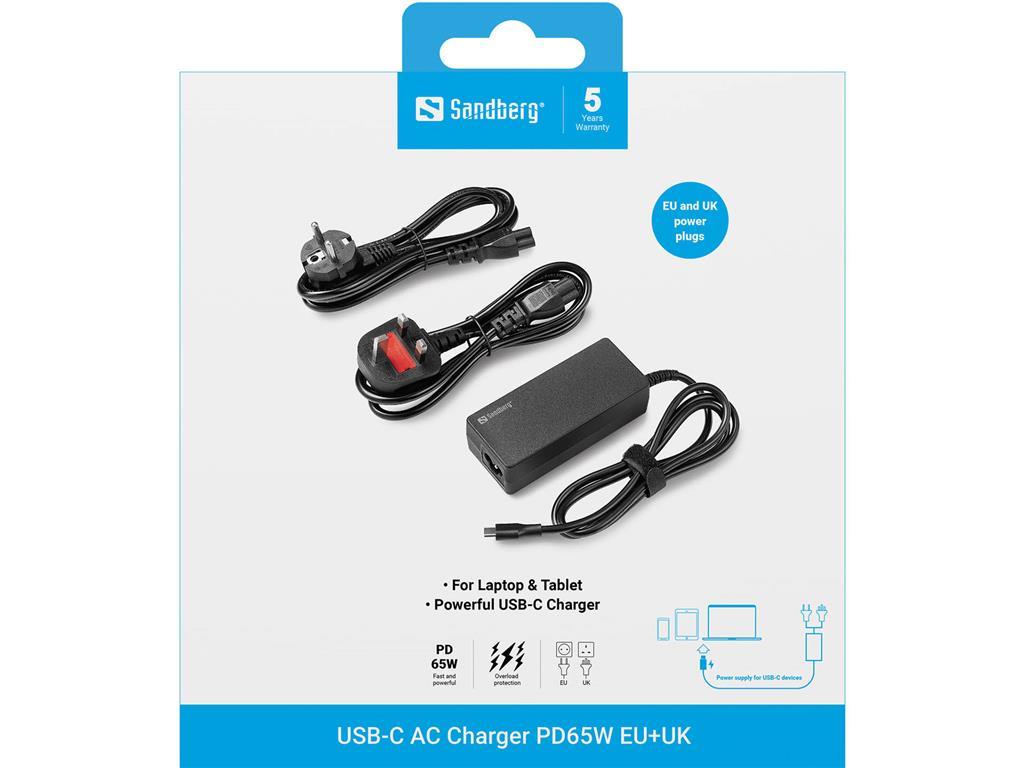 Sandberg USB-C AC napajalnik PD65W