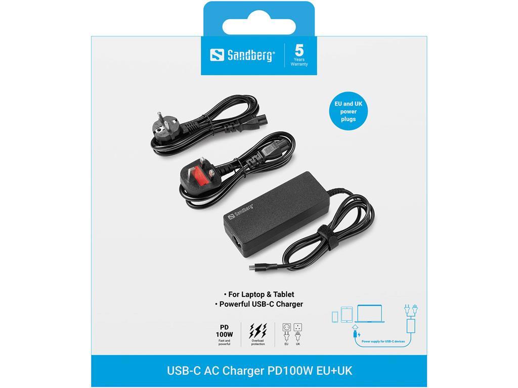 Sandberg USB-C AC napajalnik PD100W