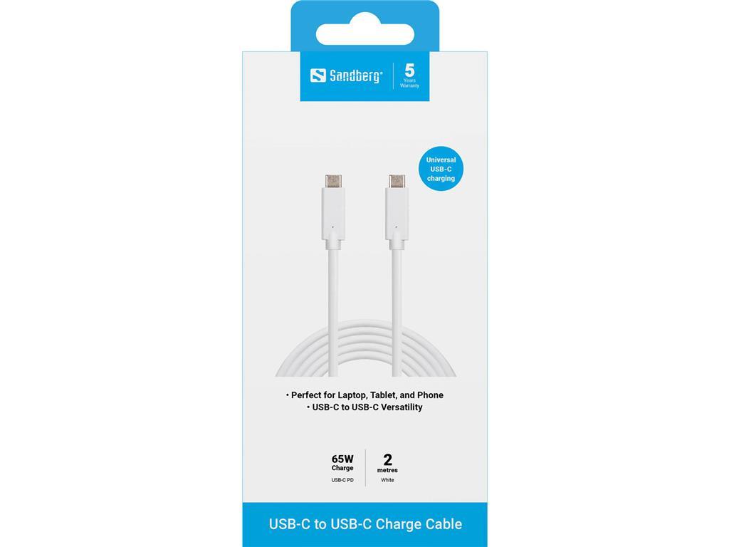 Sandberg USB-C polnilni kabel 2M, 65W