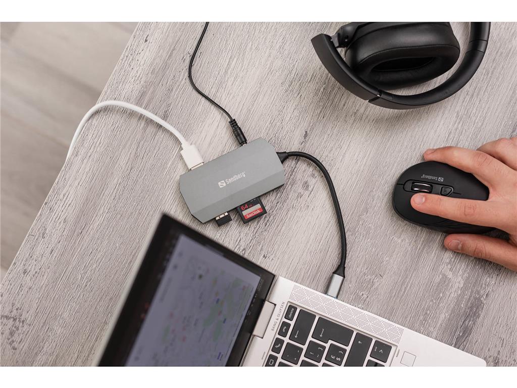 Sandberg USB-C razdjelnik, 6-u-1