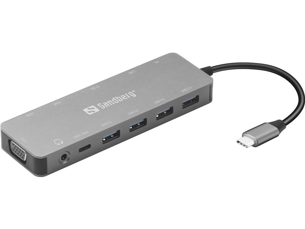 Sandberg USB-C hub, 13-u-1