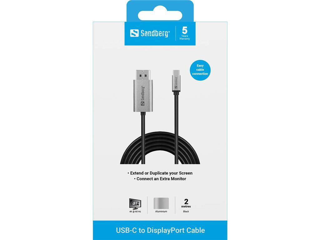 Sandberg Kabel usb-c na displayport 2m