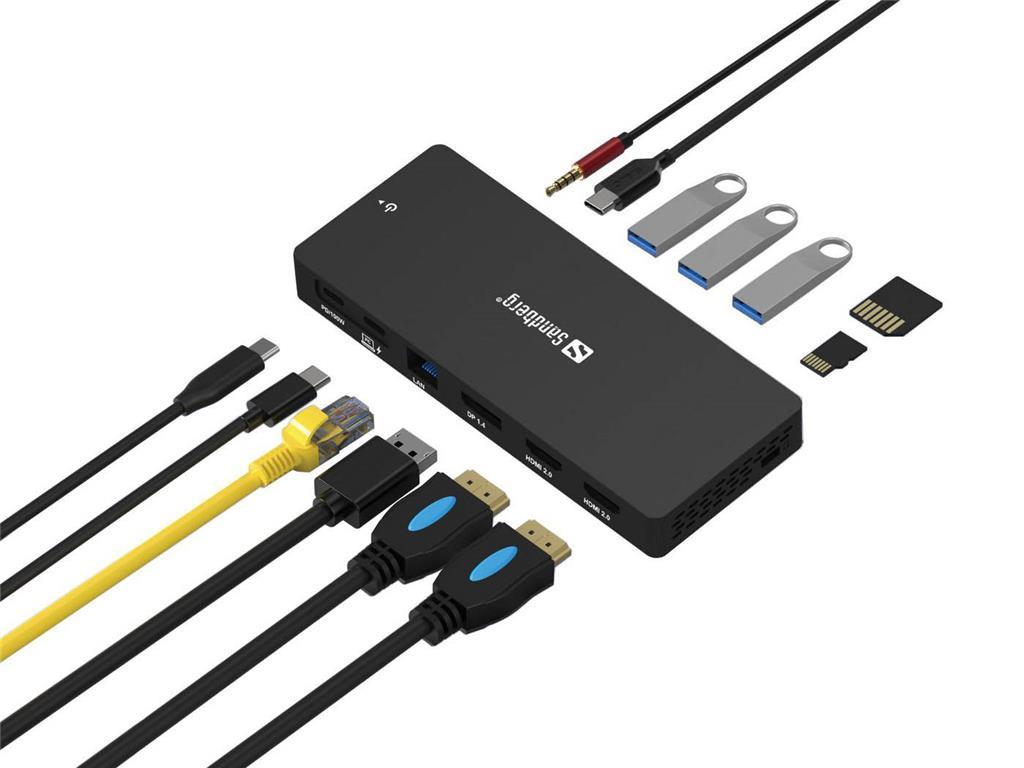 Sandberg USB-C hub razdelilnik Pro, 13-v-1