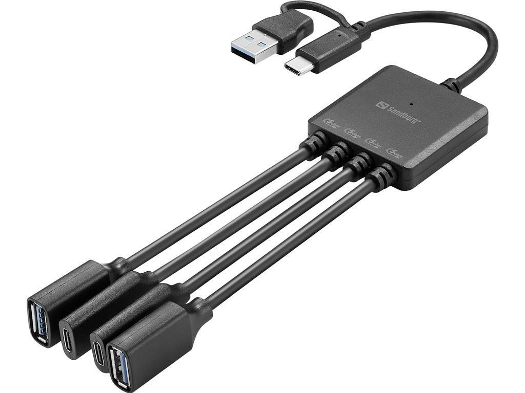 Sandberg USB-C/A to 2A+2C Splitter