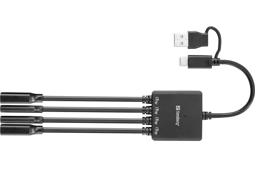 Sandberg USB-C razdelilnik C/A