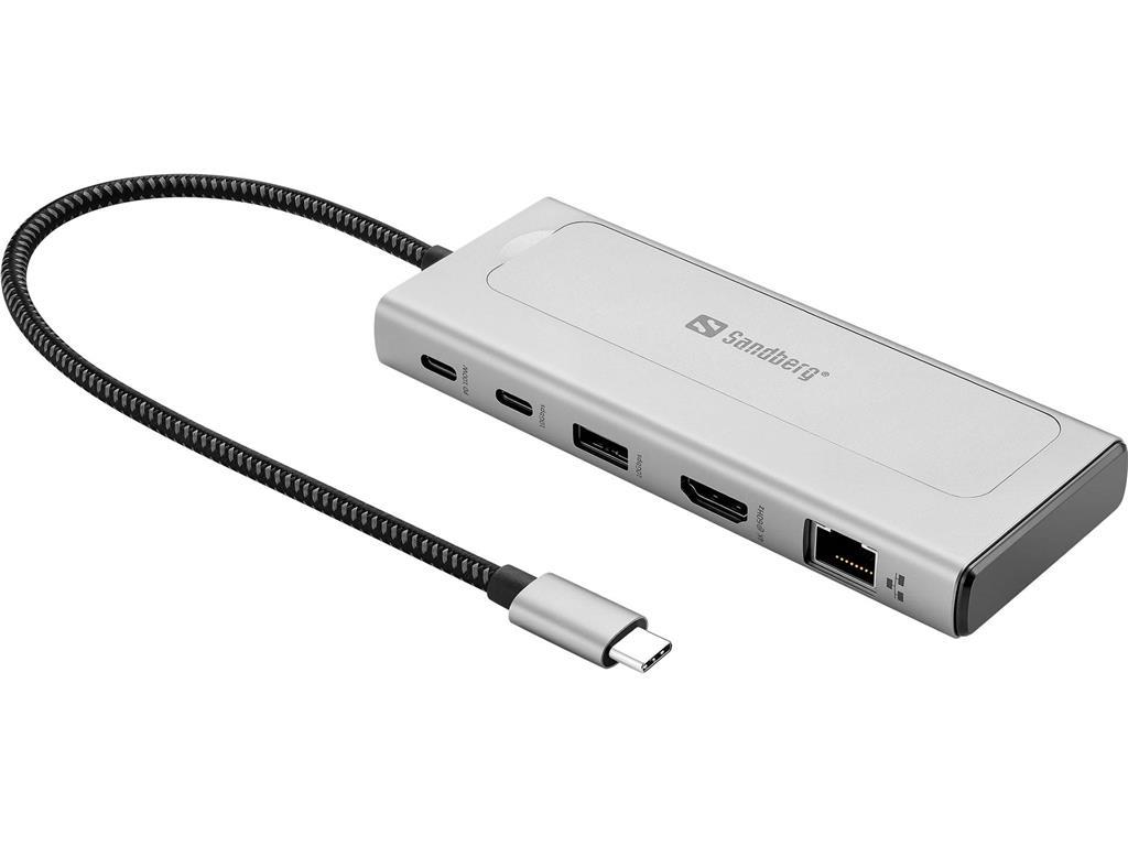 Sandberg USB-C hub razdelilnik 6-v-1