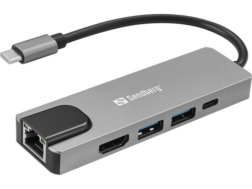 Sandberg Sandberg USB-C 5in1 Travel Dock Saver