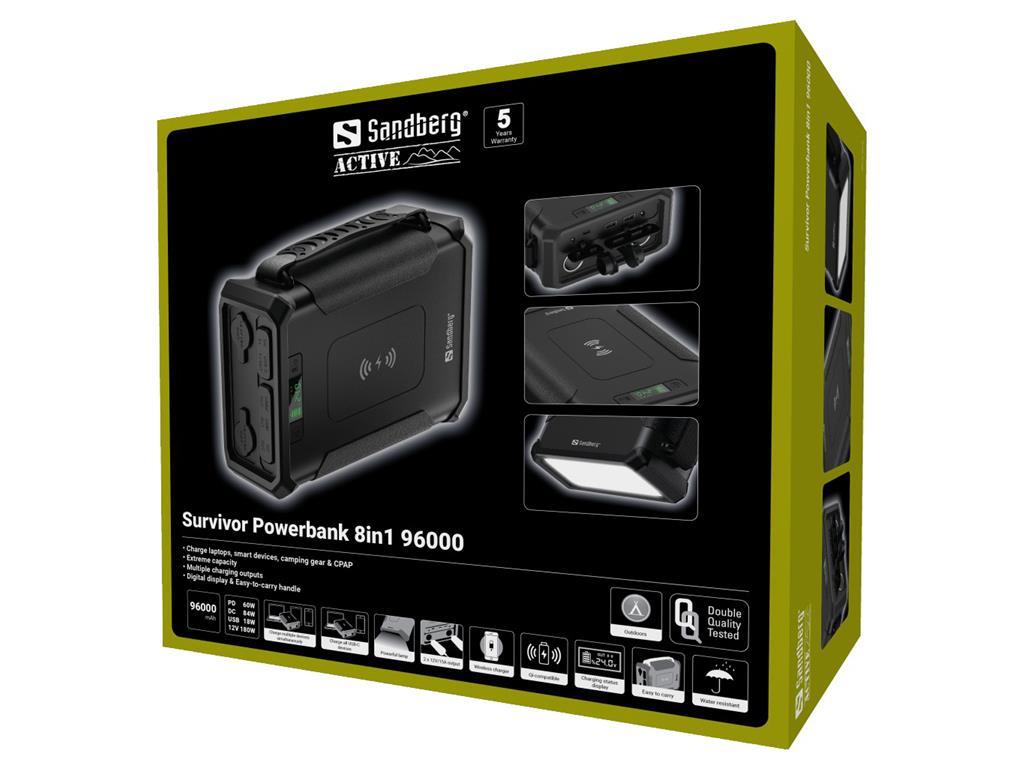 Sandberg Baterija Powerbank, 8-u-1, 96.000