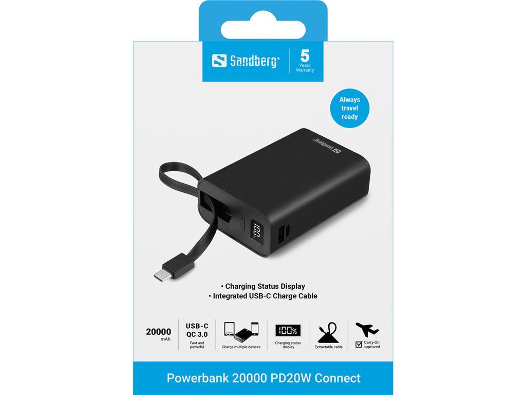 Sandberg Sandberg Powerbank 20000 PD20W Connect
