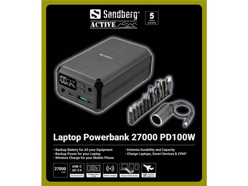 Sandberg Sandberg Laptop Powerbank 27000 PD100W
