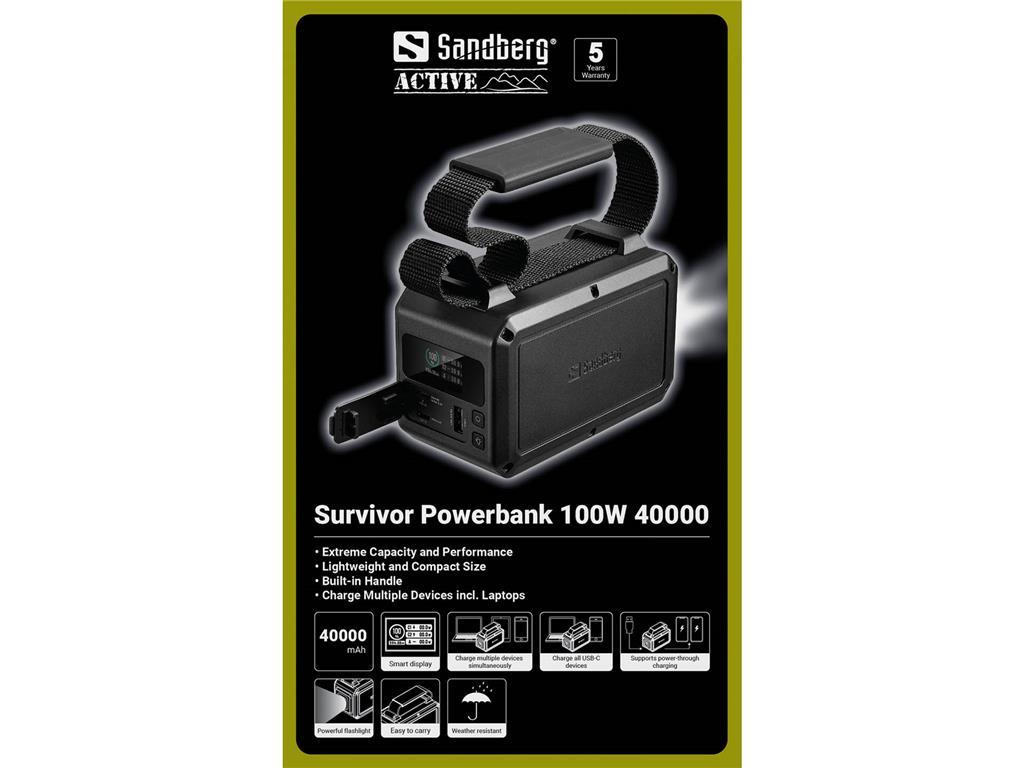 Sandberg Sandberg Survivor Powerbank 100W 40000