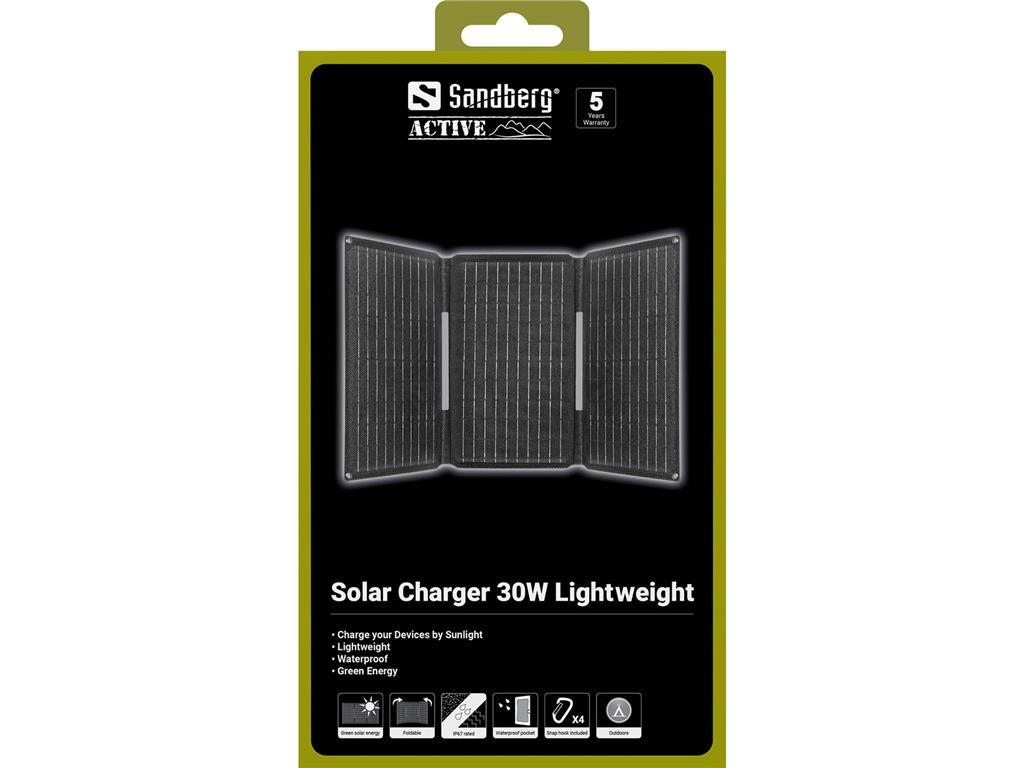 Sandberg Solarni polnilec 30w lightweight