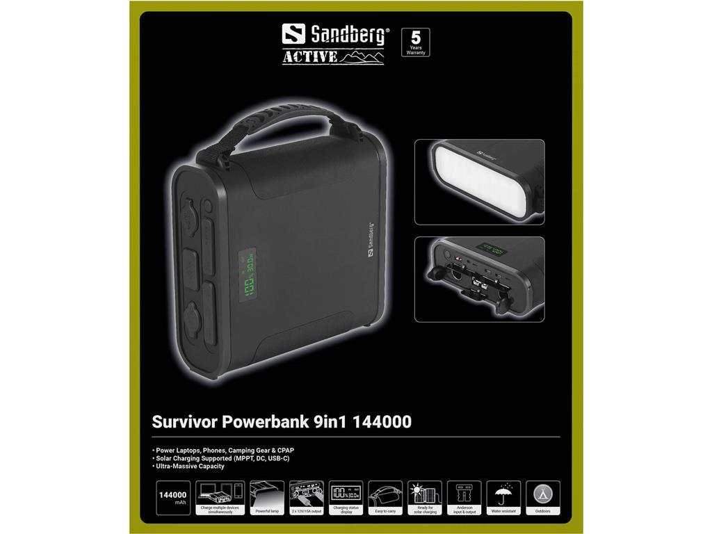 Sandberg Solarna baterija Powerbank Survivor 9v1