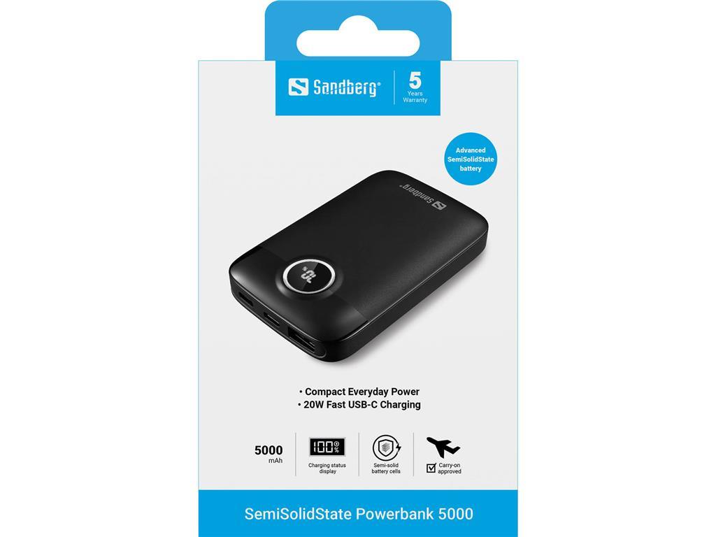 Sandberg Baterija Powerbank 5.000 SolidState