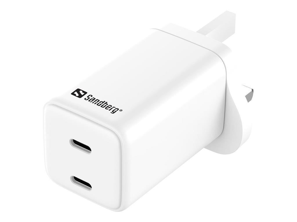 Sandberg AC Charger Dual USB-C PD65W UK
