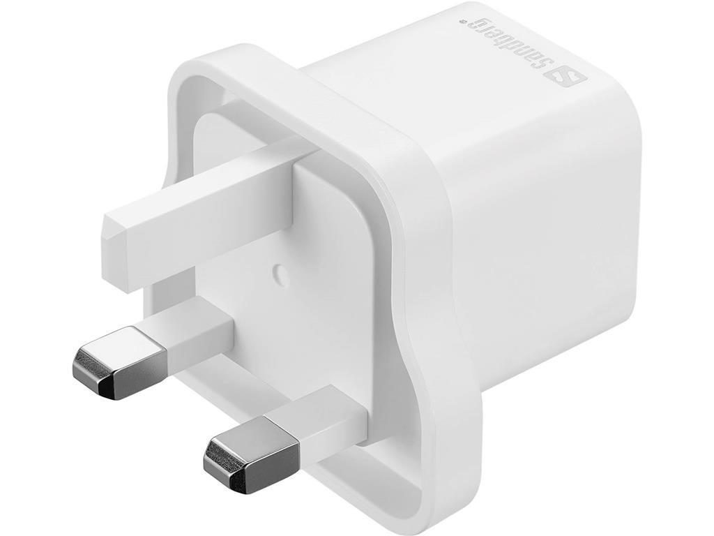Sandberg Polnilnik AC USB-C, UK vtič, 20W