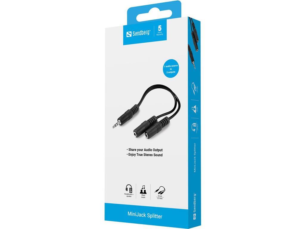 Sandberg Sandberg MiniJack razdjelnik 1->2