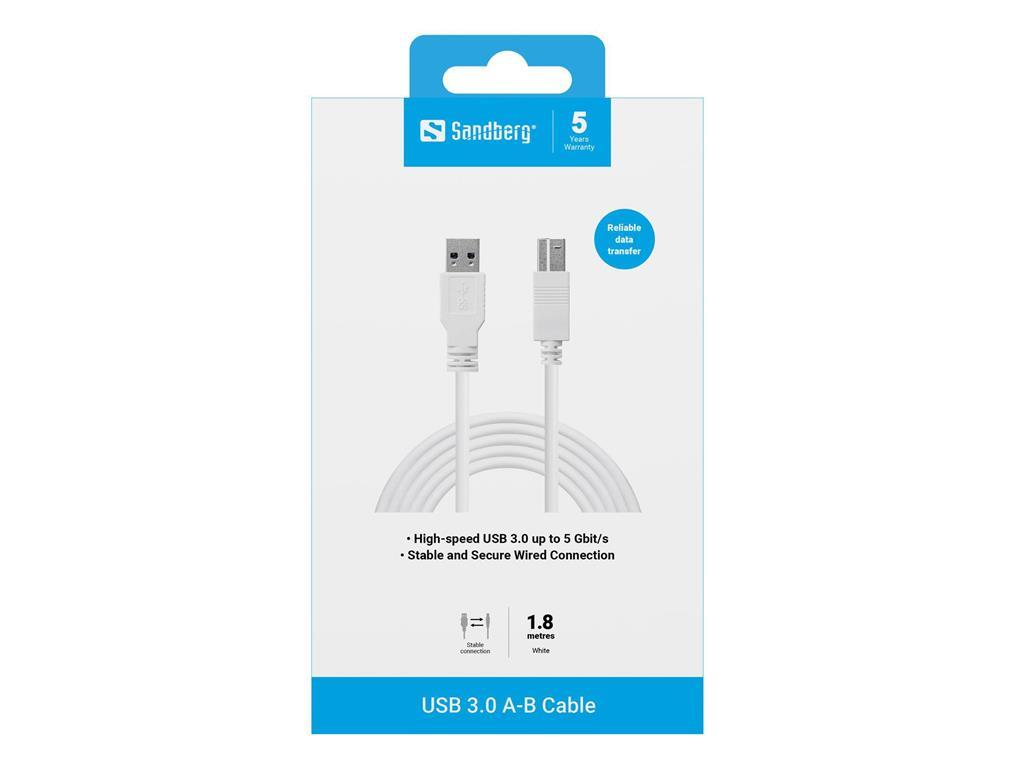 Sandberg USB 3.0 A-B Cable 1.8 m