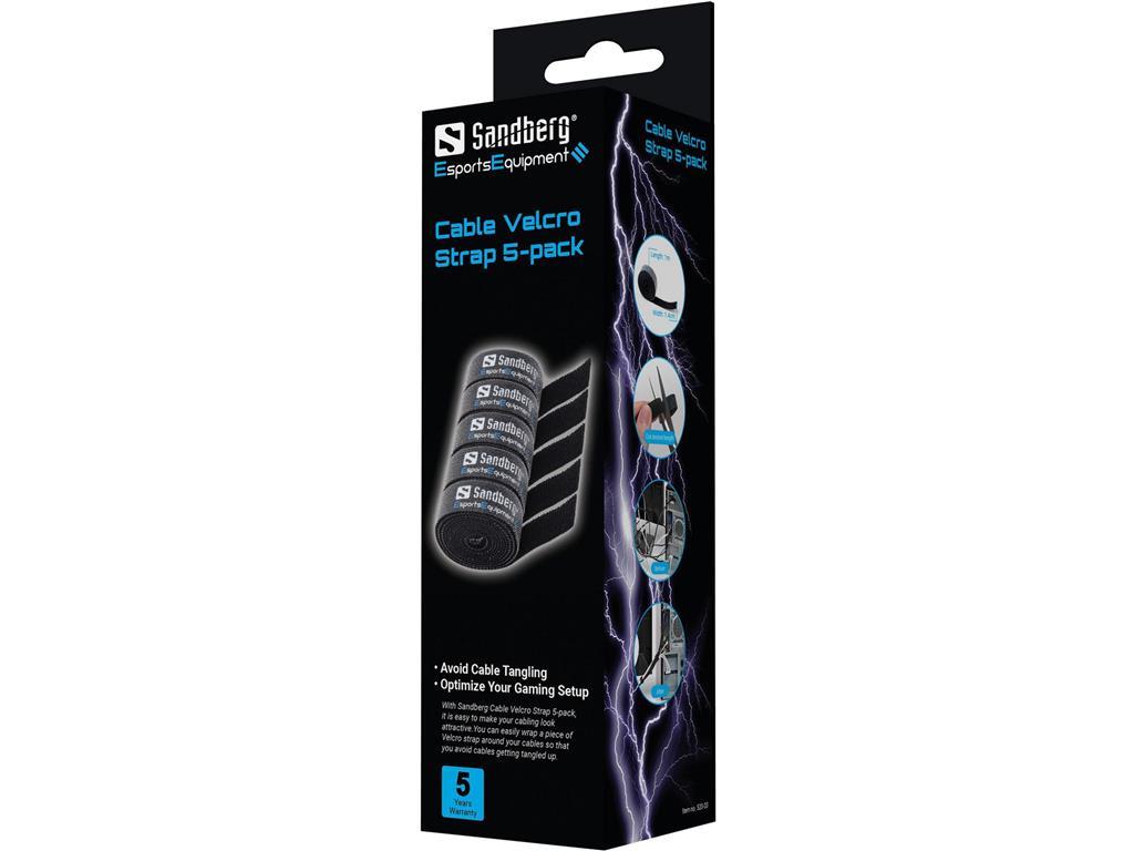 Sandberg Velcro trak za kable 5kos