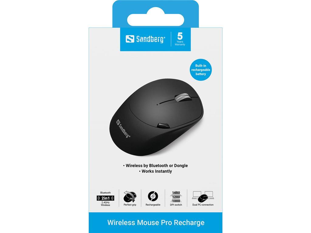 Sandberg Miška Wireless Mouse Pro Recharge