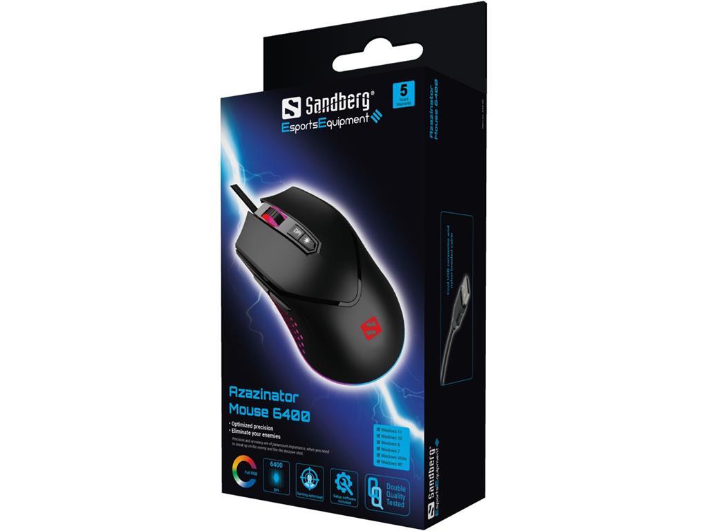 Sandberg Miš Azazinator 6400, žični