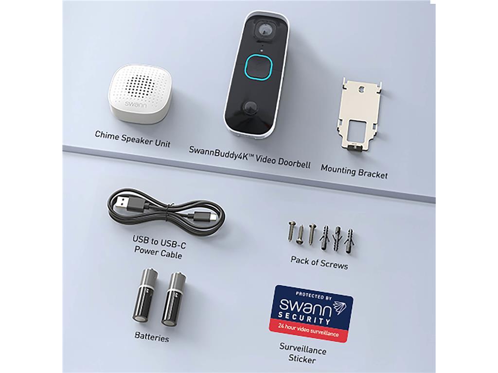 Swann Buddy pametno video zvono 4K, bežično