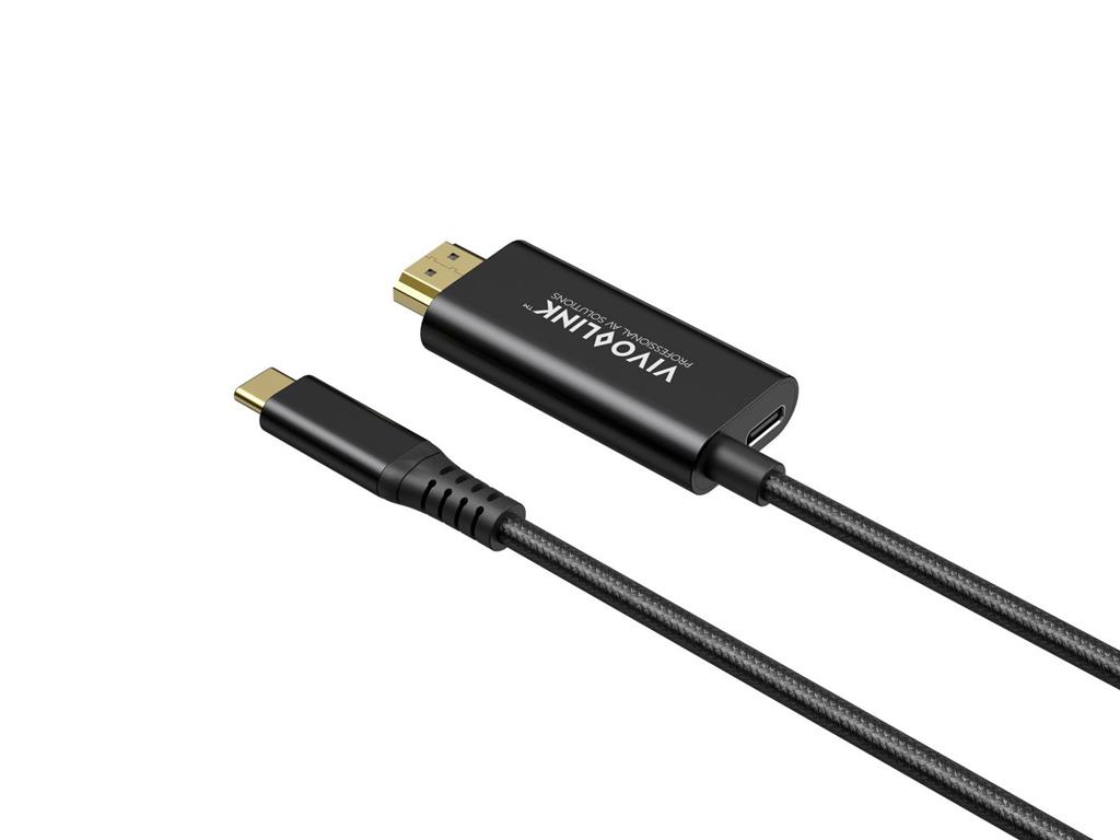 Vivolink Kabel USB C-HDMI kabel s polnjenjem, 2m