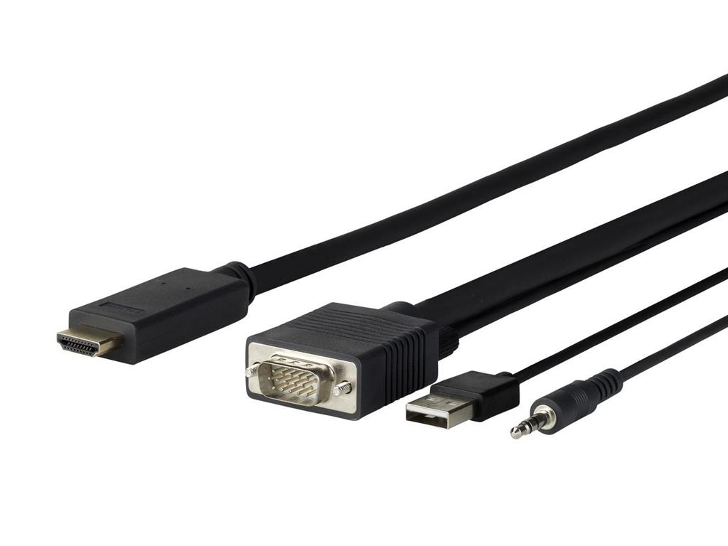 Vivolink Pro kabel VGA+Audio+USB-A na HDMI